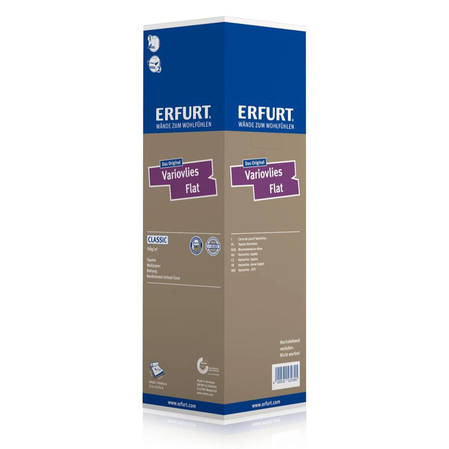 4 Rollen Erfurt Tapete Glattvlies Flat Classic 75 M² 2 4 Rollen Erfurt Tapete Glattvlies Flat Classic 75 M² – Bild 2