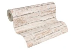 A.S. Creation Dekora Natur AS Tapete 6621-25 Steinmauer Creme Beige