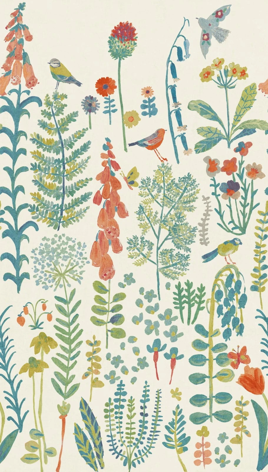 Digitaldruck Blumen Gräser Weiß Grün Rot ML1901 2 Digitaldruck Blumen Gräser Weiß Grün Rot ML1901 – Bild 2