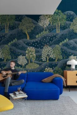 Digitaldruck Hügel Bäume Blumen Blau Grün Weiß ML1802 -A.S. Creation Verkäufe Digitaldruck Huegel Baeume Blumen Blau Gruen Weiss ML1802 63217705 1