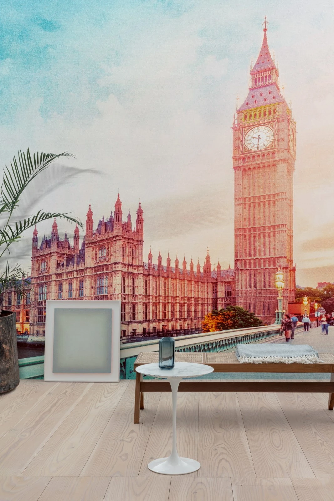 Digitaldruck London Westminster Big Ben Blau Orange ML3501 1 Digitaldruck London Westminster Big Ben Blau Orange ML3501