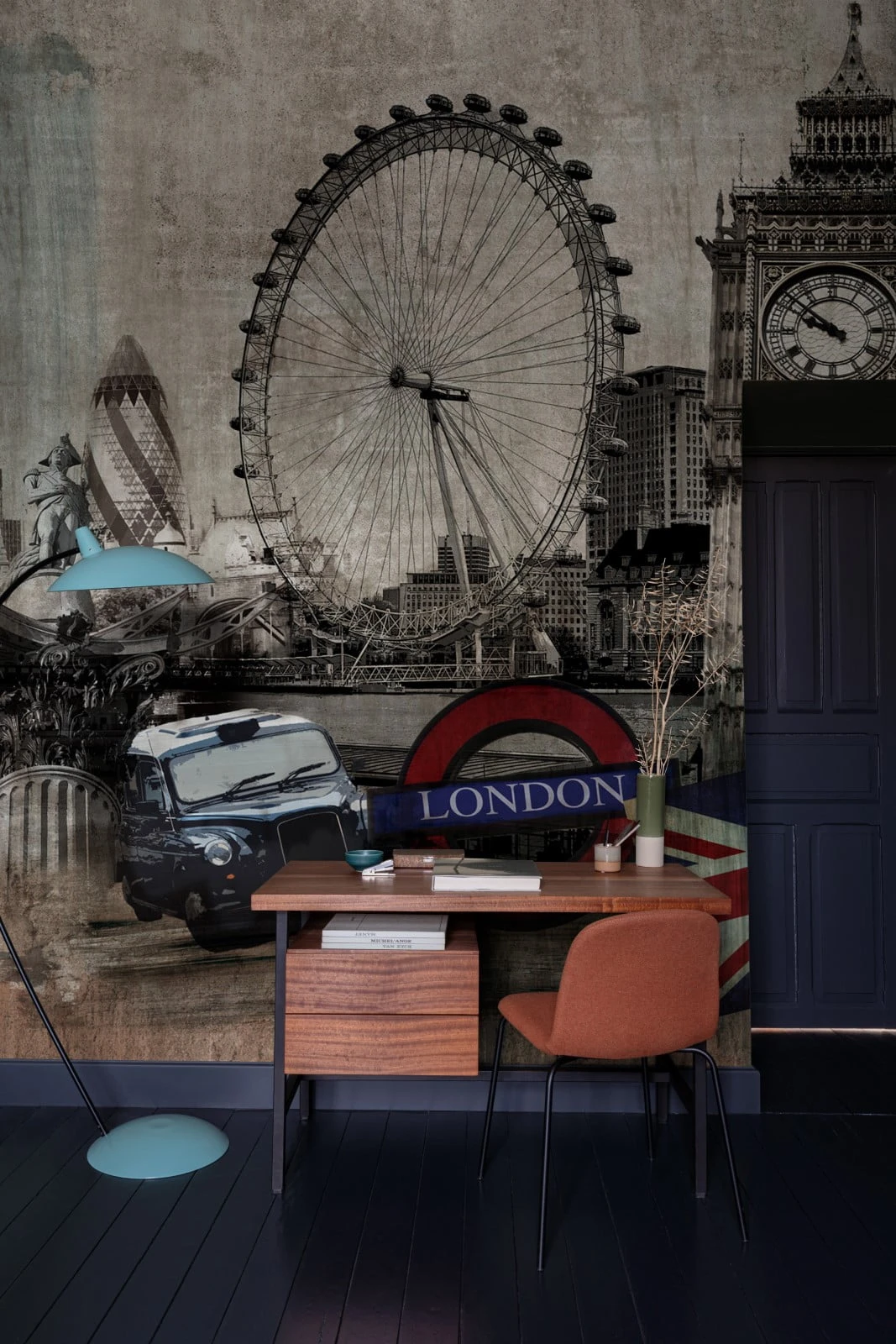 Digitaldruck Skyline London Grau Beige ML3401 1 Digitaldruck Skyline London Grau Beige ML3401