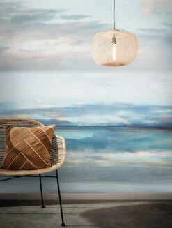 Fototapete Vlies Wasser Himmel Blau Grau Rosa 47223