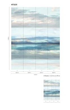 Fototapete Vlies Wasser Himmel Blau Grau Rosa 47223 -A.S. Creation Verkäufe Fototapete Vlies Wasser Himmel blau grau rosa 47223 63210674 2