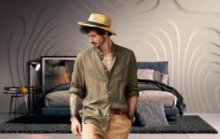 A.S. Creation Fototapeten 3D Grafisch Maserung Grau Vlies 38292-1