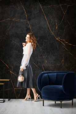 A.S. Creation Fototapeten Marmor-Optik Stein Anthrazit Kupfer 38225-1