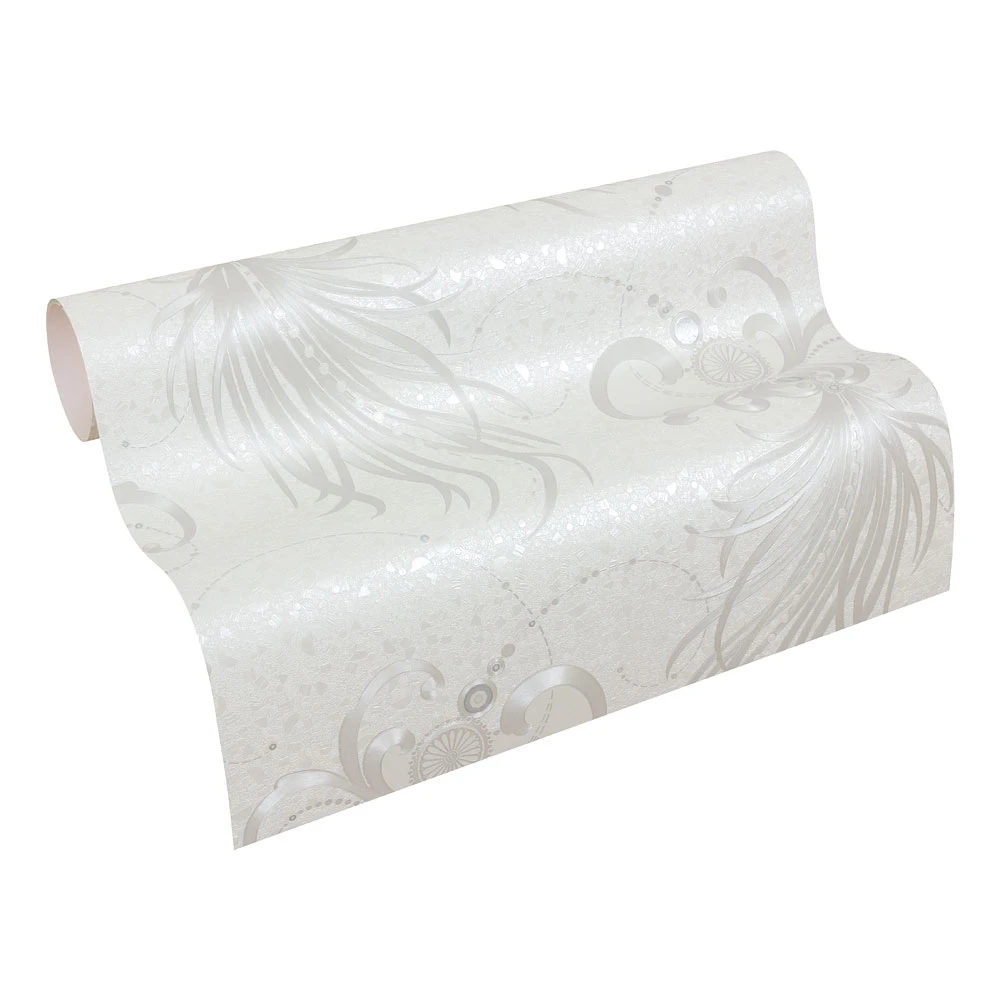 Glööckler Tapete Vlies Federn Weiss Glanz 54847 2 Glööckler Tapete Vlies Federn Weiss Glanz 54847 – Bild 2