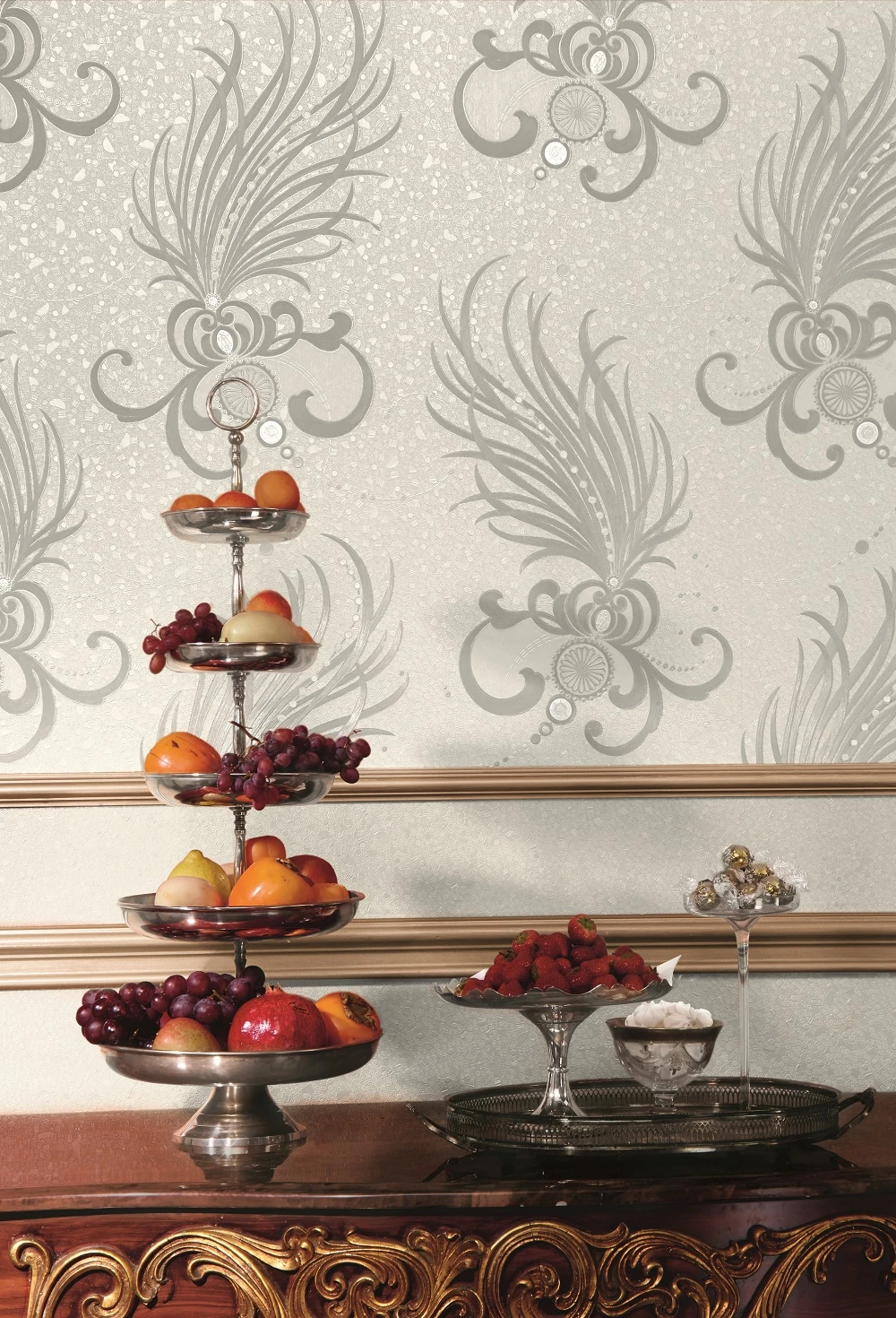 Glööckler Tapete Vlies Federn Weiss Glanz 54847 4 Glööckler Tapete Vlies Federn Weiss Glanz 54847 – Bild 4