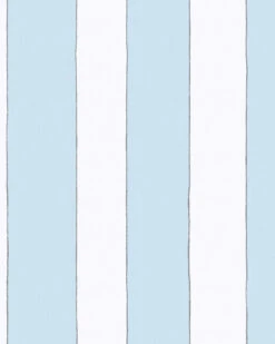 Kindertapete Breite Streifen Blau Weiß Jonas Kötz 31102