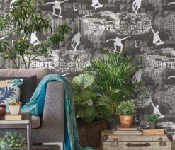 Kindertapete Sweet And Cool Skater Grau 10141-34 8 Kindertapete Sweet And Cool Skater Grau 10141-34 -A.S. Creation Verkäufe Kindertapete Sweet and Cool Skater Leichter Glitzer 63213855 7