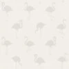 Vliestapete Kinder Flamingos Weiß Silber 038917