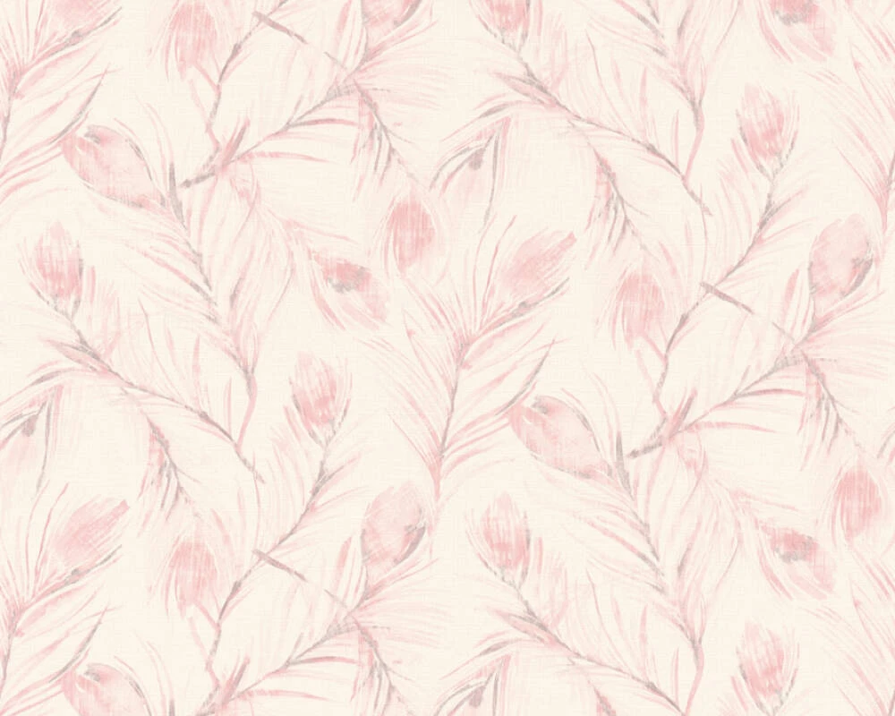 A.S. Creation Tapete Vlies 37367-2 Federn Weiß Rosa Grau Glitzer 2 A.S. Creation Tapete Vlies 37367-2 Federn Weiß Rosa Grau Glitzer – Bild 2