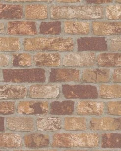 Tapete Vlies Steinmauer 3D Granulat Braun Brique 58409