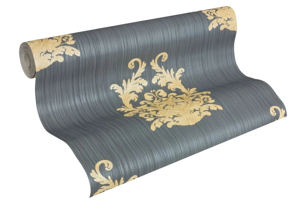 Tapete Vlies Architects Paper Barock Anthrazit Glanz 95861-5 2 Tapete Vlies Architects Paper Barock Anthrazit Glanz 95861-5 – Bild 2