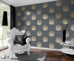 Tapete Vlies Architects Paper Barock Anthrazit Glanz 95861-5 5 Tapete Vlies Architects Paper Barock Anthrazit Glanz 95861-5 -A.S. Creation Verkäufe Tapete Vlies Barock Klassisch anthrazit Metallic 2