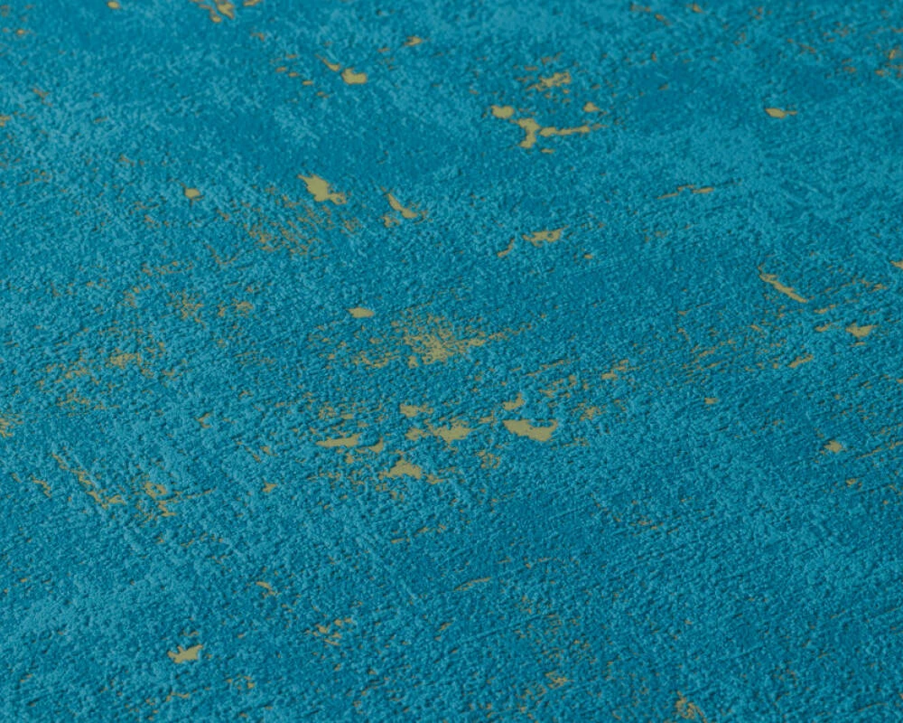 A.S. Creation Tapete Vlies Beton-Optik Used Blau Gold Glanz 2307-68 3 A.S. Creation Tapete Vlies Beton-Optik Used Blau Gold Glanz 2307-68 – Bild 3