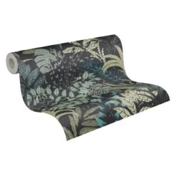 Tapete Vlies Blätter Floral Schwarz Grau Blau 37860-3 -A.S. Creation Verkäufe Tapete Vlies Blaetter Floral schwarz grau blau 37860 3 63206690