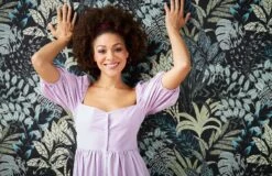 Tapete Vlies Blätter Floral Schwarz Grau Blau 37860-3 -A.S. Creation Verkäufe Tapete Vlies Blaetter Floral schwarz grau blau 37860 3 63206690 2