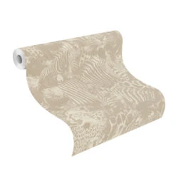 Tapete Vlies Dschungel Blätter Beige Creme Rasch 704716