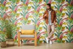 Tapete Vlies Floral Blätter Grün Rot Weiß 37862-1 -A.S. Creation Verkäufe Tapete Vlies Floral Blaetter gruen rot weiss 37862 1 63206696 3