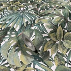 Tapete Vlies Glööckler Tropische Blätter Grün 33413