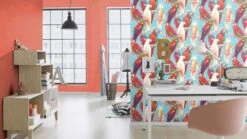 Tapete Vlies Struktur Design Rotorange Rasch 803907 -A.S. Creation Verkäufe Tapete Vlies Rasch Meliert Einfarbig rotorange 803