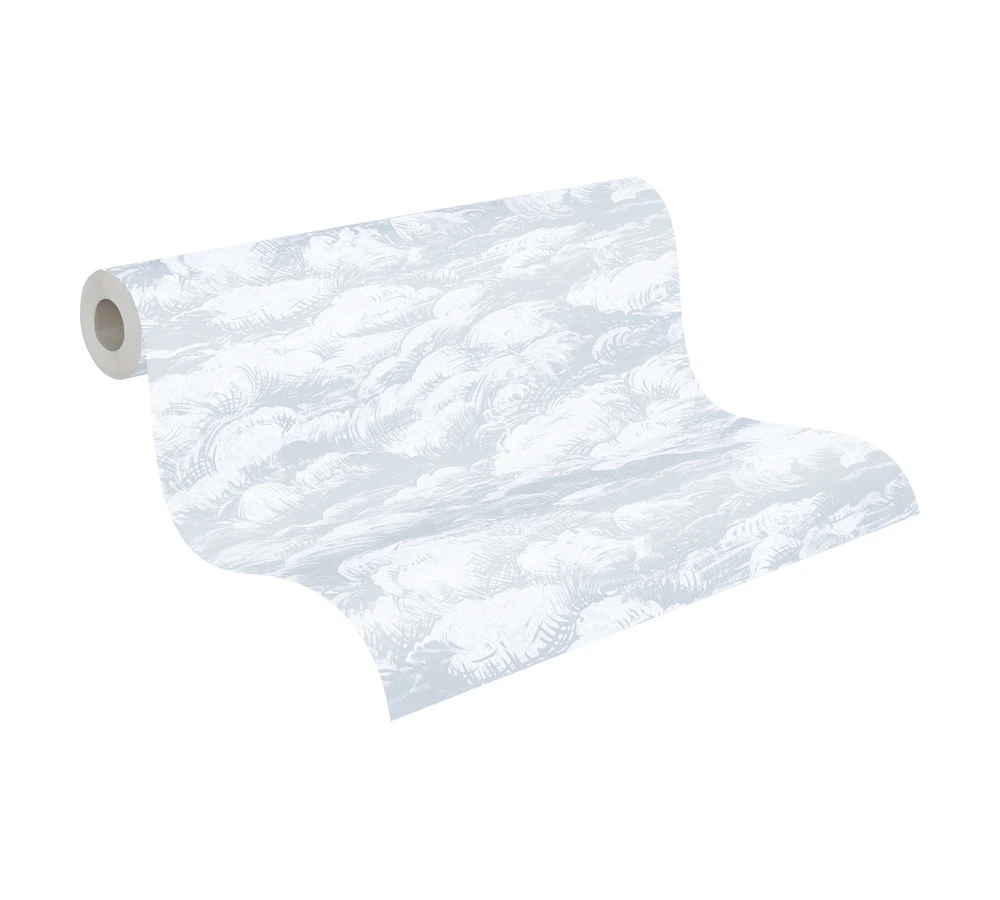 Tapete Vlies Wolken Muster Hellgrau Weiß 37705-2 1 Tapete Vlies Wolken Muster Hellgrau Weiß 37705-2