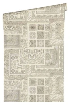 Versace Home Tapete Ornamentkachel Creme Metallic 370485 -A.S. Creation Verkäufe Versace Home IV Vinyltapete Ornamentkachel creme Metallic 370485 63200264 2