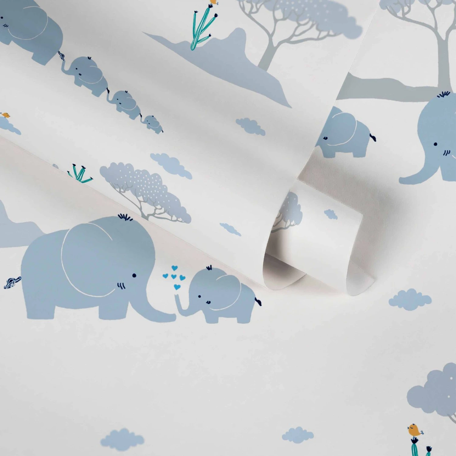 A.S. Creation Vliestapete Kinder Elefanten Baum Grau Grün Weiß 38128-1 2 A.S. Creation Vliestapete Kinder Elefanten Baum Grau Grün Weiß 38128-1 – Bild 2