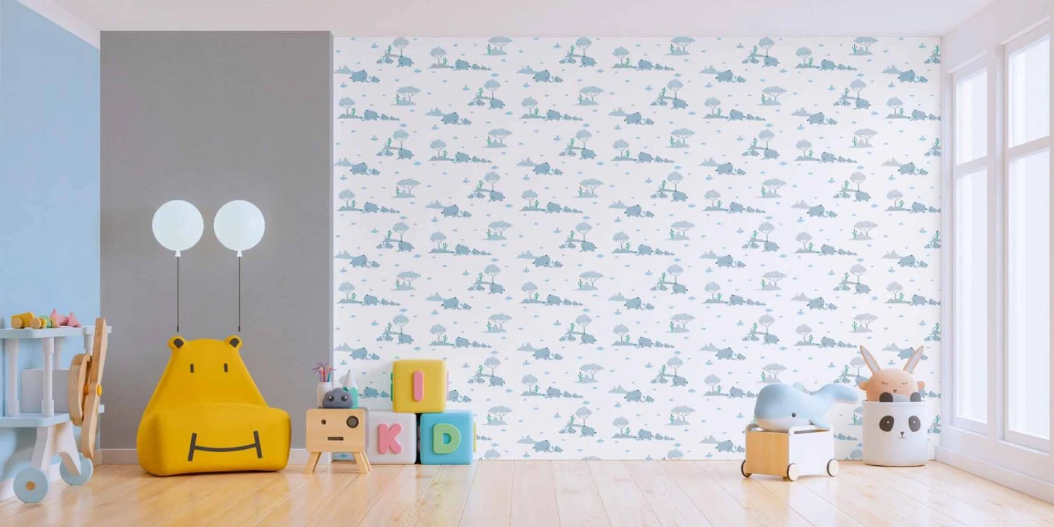 A.S. Creation Vliestapete Kinder Elefanten Baum Grau Grün Weiß 38128-1 3 A.S. Creation Vliestapete Kinder Elefanten Baum Grau Grün Weiß 38128-1 – Bild 3