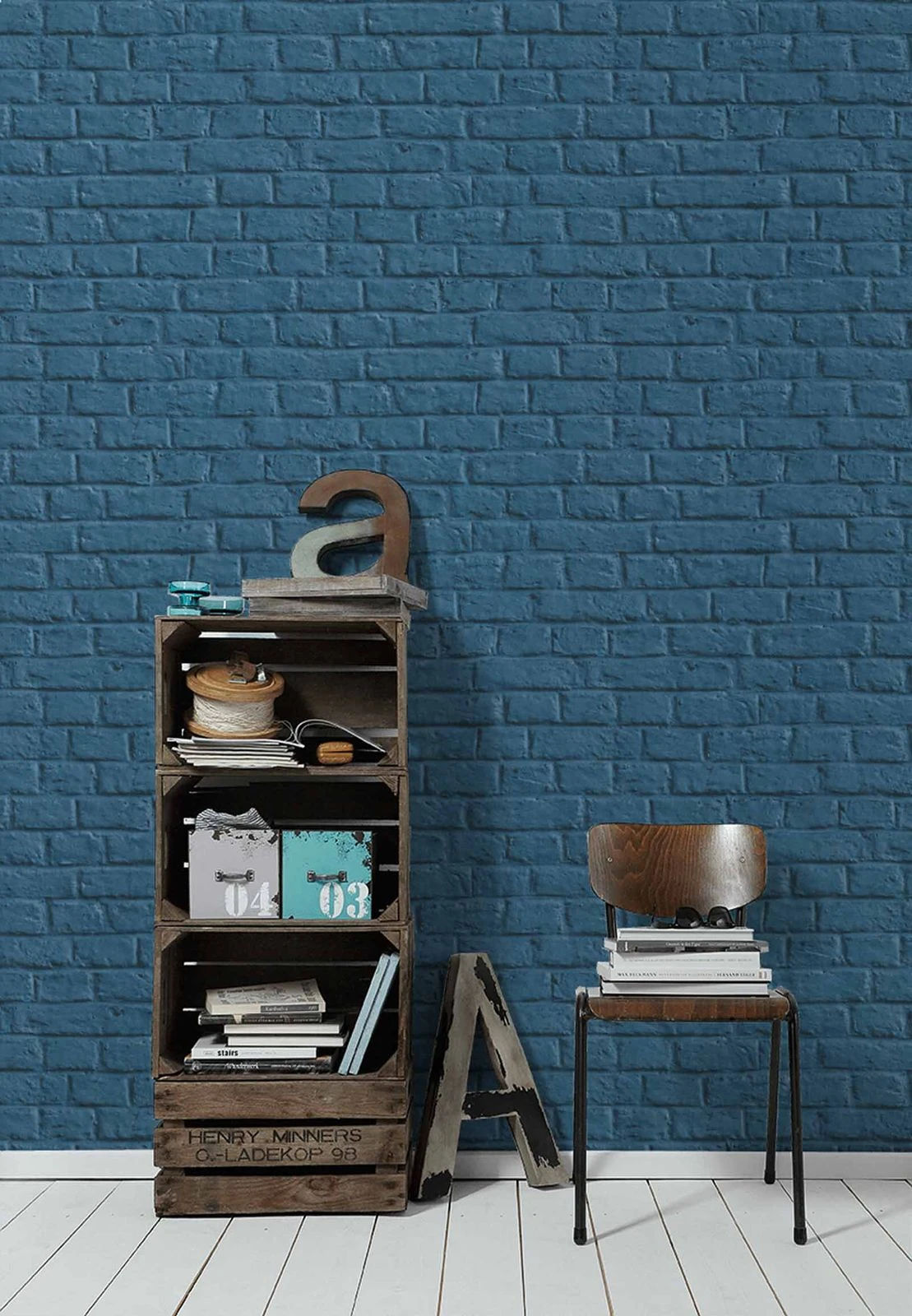 Vliestapete Steinmauer Blau 36912-3 3 Vliestapete Steinmauer Blau 36912-3 – Bild 3