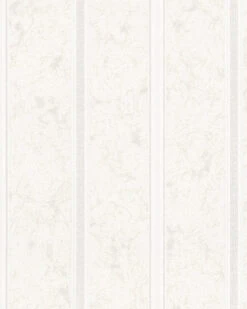 Vliestapete Streifen Marmoriert Perlweiß Grau Glanz 71875